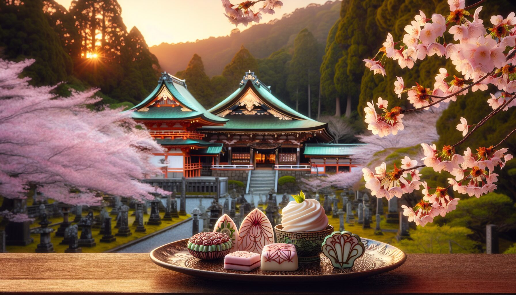 和菓子　伊勢神宮　神社　桜 image 1